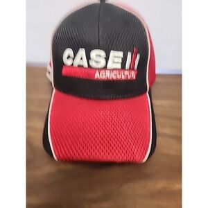 Case IH Agriculture Hat Cap Black Red Adjustable  Back 100% Polyester